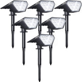 Biling Solar Spot Lights Outdoor, 2-in-1 Solar Landscape Lights 6PC